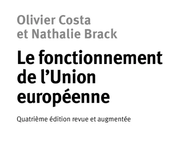 Le fonctionnement de l'Union européenne